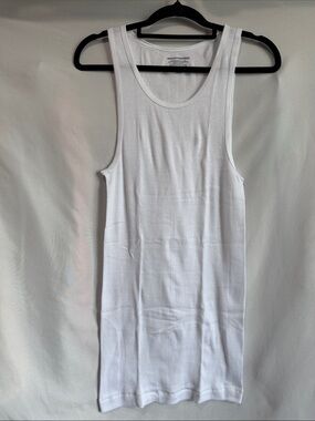 Amazon Essentials Men’s White Ribbed Tank Top
